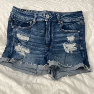 American Eagle Hi Rise Cuff Shorts